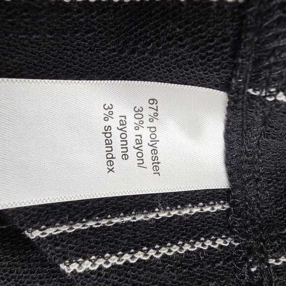 Maurices Shirt Womens 1 Black White Stripe Criss Cross Back 3/4 Sleeve Tunic - Picture 7 of 10